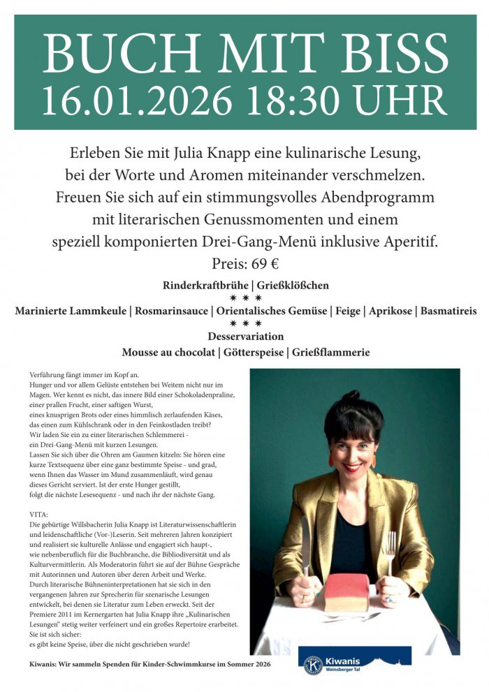 Lesung Veranstaltung Weinsberg Rappenhof