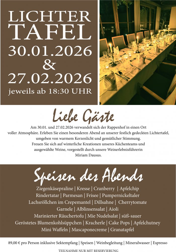 Rappenhof Lichtertafel Veranstaltung Weinsberg Heilbronn